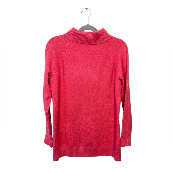 Talbots Raglan Funnel Neck Sweater in Fuchsia Size Small - Picture 3 of 5